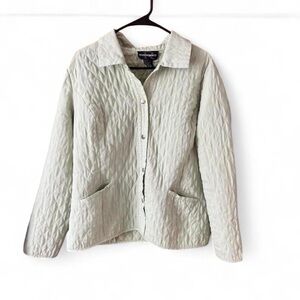 Requirements Light Green Quilted Utility Jacket